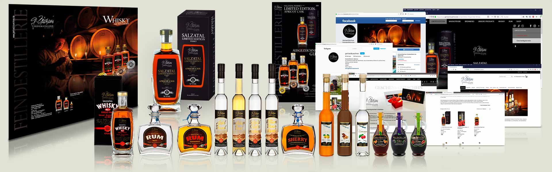 Brennerei digital bestellung produkte fotografie design