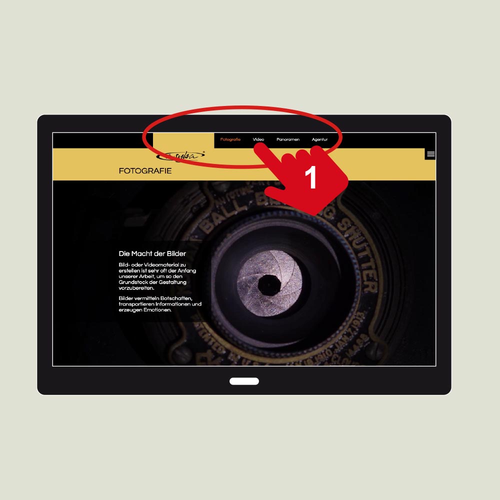 menüführung Tablett