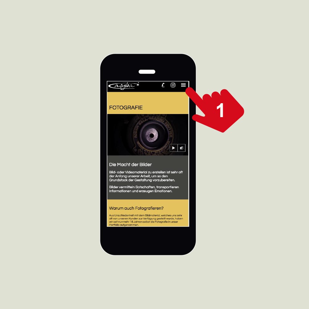 menüführung smartphone