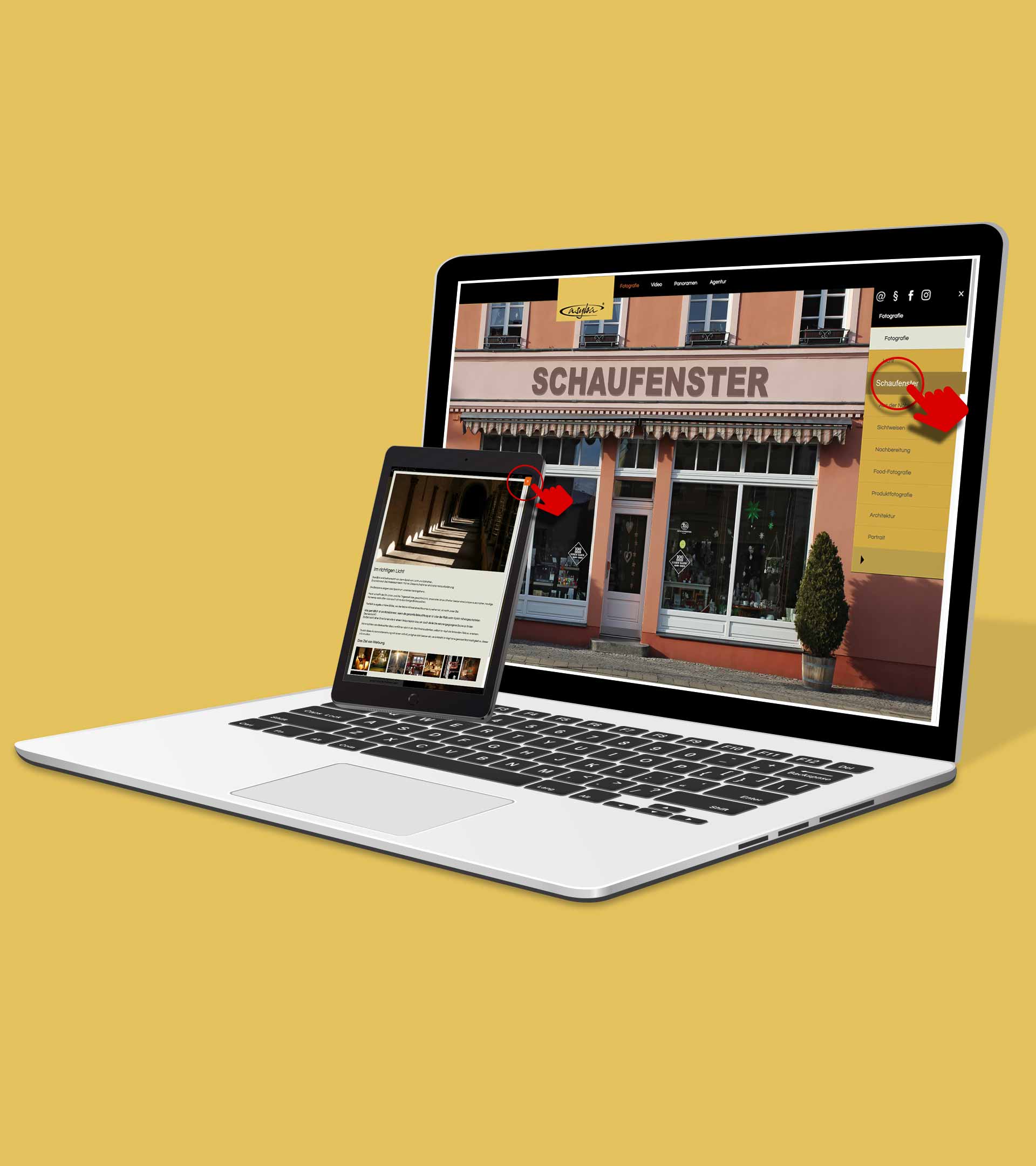 Schaufenster öffnen neue Fenster